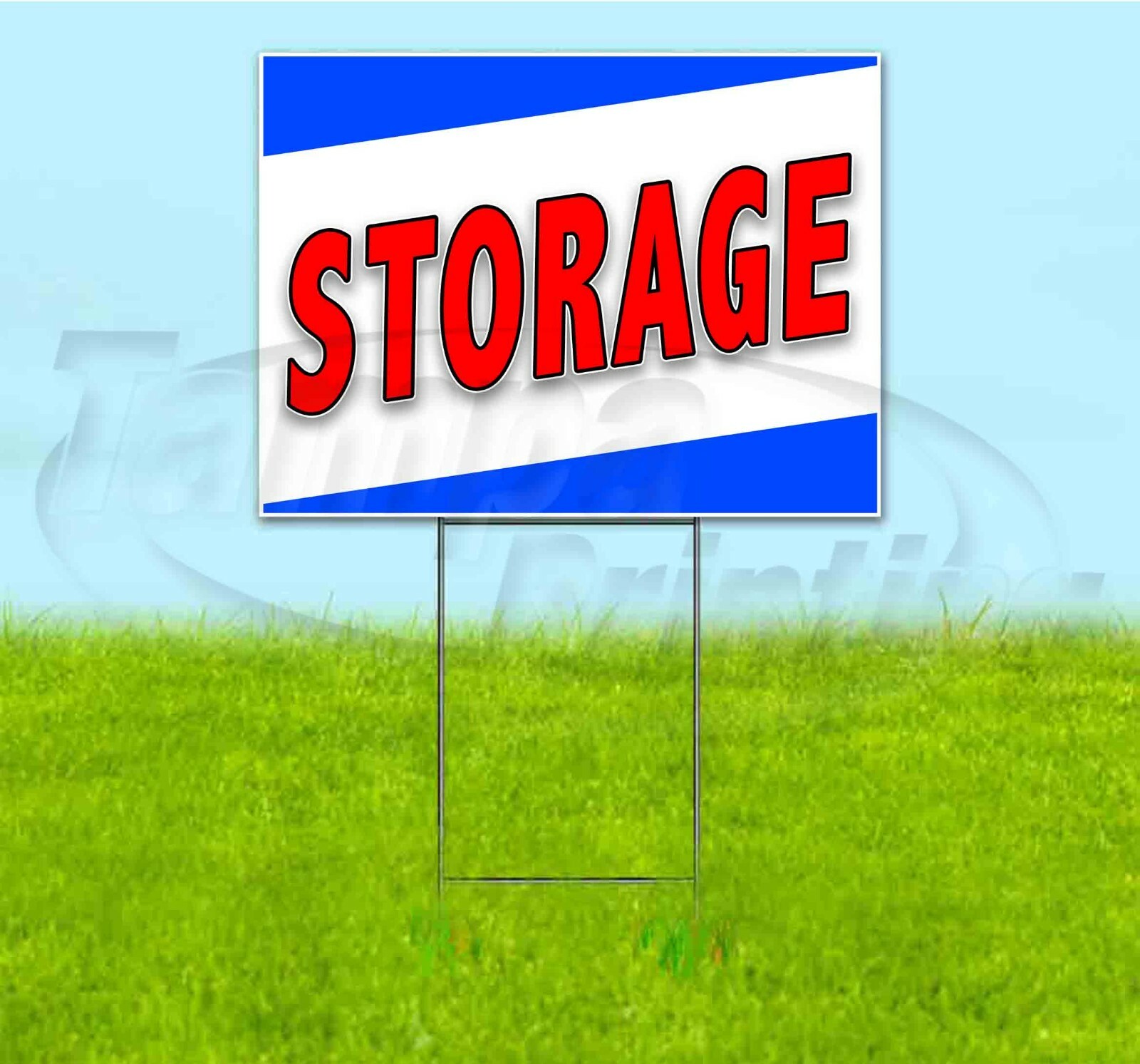 STORAGE 18×24 Yard Sign WITH STAKE Corrugated Bandit USA BUSINESS UNIT