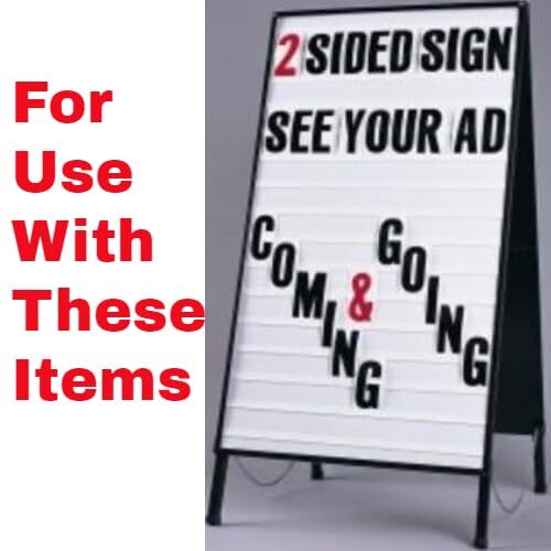 8&Prime; Replacement/Additional Letters | White Background for Message Boards