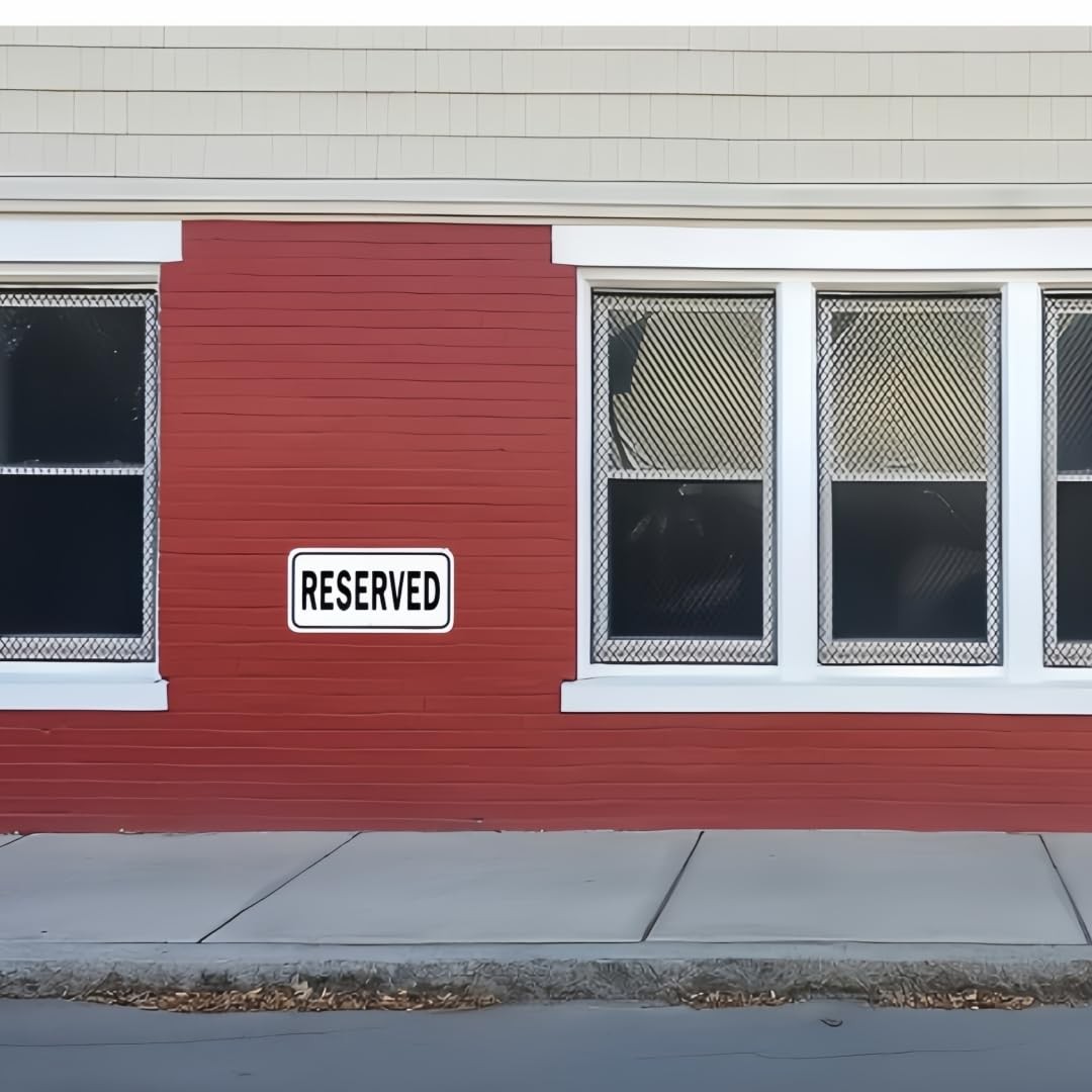 2 PCS Reserved Sign 12×6 Inch .040 Aluminum Reflective Rust Free Weather