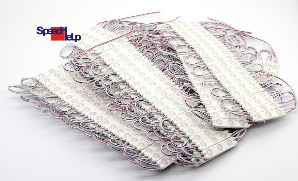 200x LED Module 1,2W DC12V 3x SMD 12000K IP65 120-140LM Advertisement Cold White