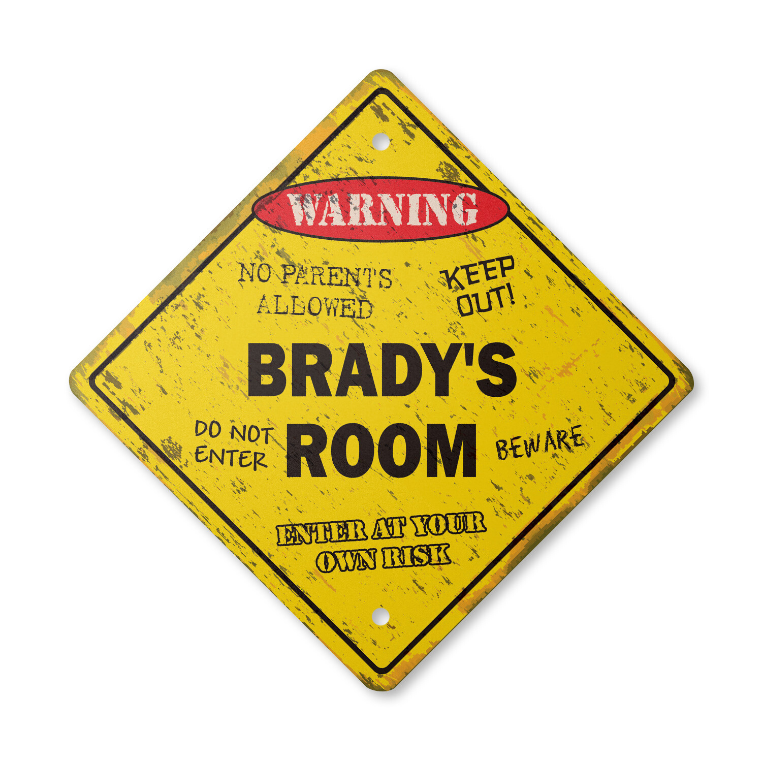 Brady&rsquo;s Room Vintage Crossing Sign Xing Plastic Rustic kids bedroom children&rsquo;s n