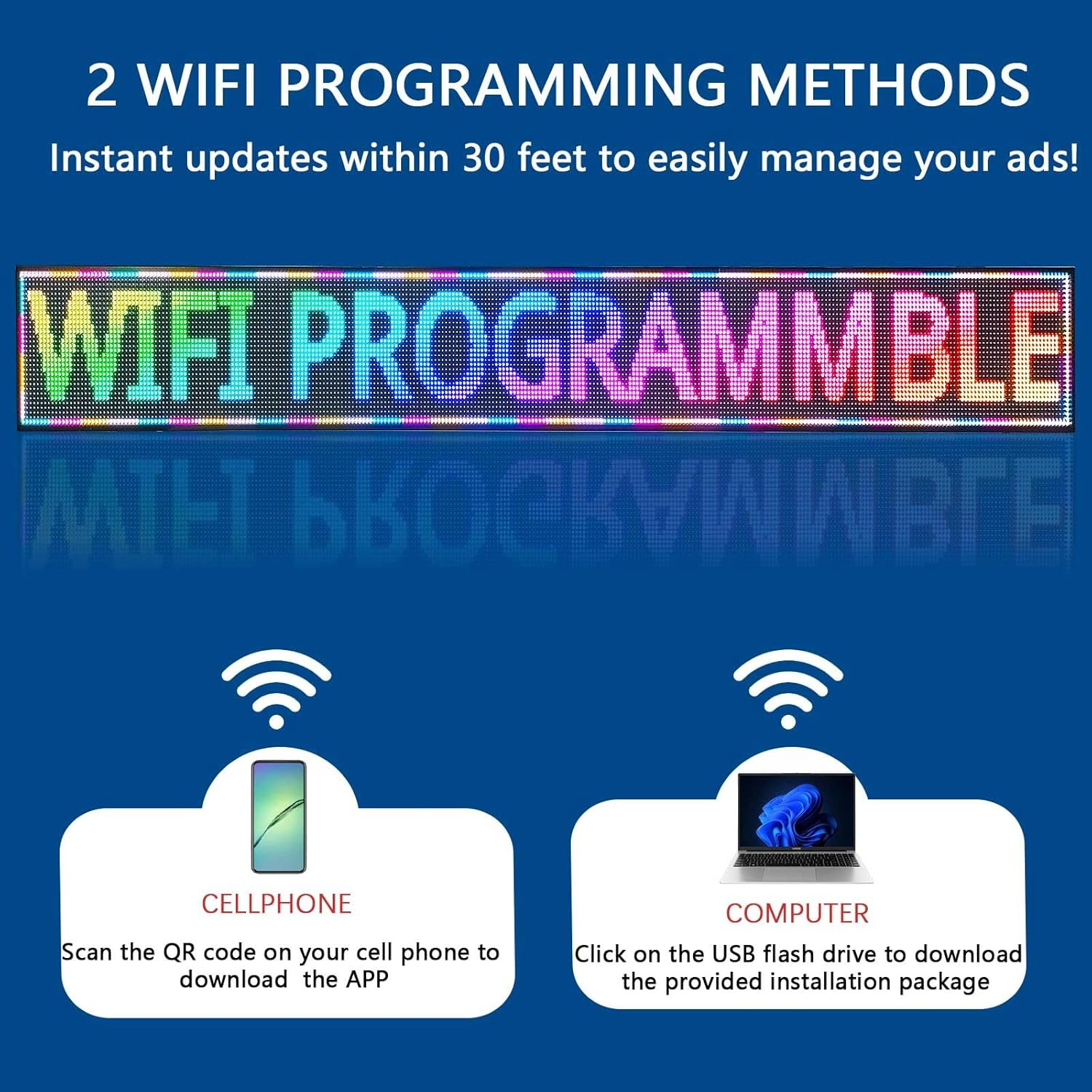 HS Programmable Led Sign Scrolling Outdoor Digital Display Screen Open Neon Sign