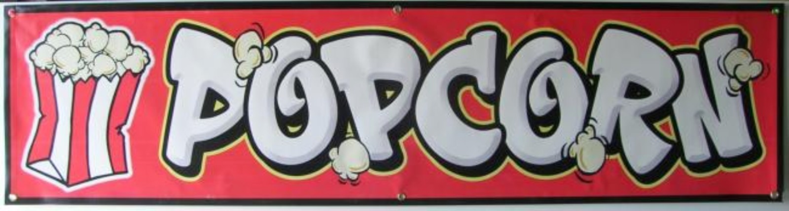 Popcorn Vinyl Banner Sign – Concession – 15oz Heavy Duty