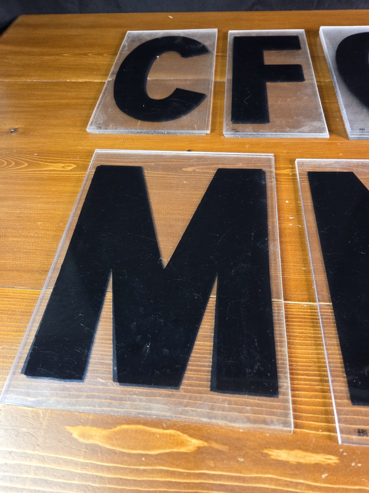 38 Vintage Plastic 9&Prime; Marquee Mixed Letters For Outdoor Sign Black Used