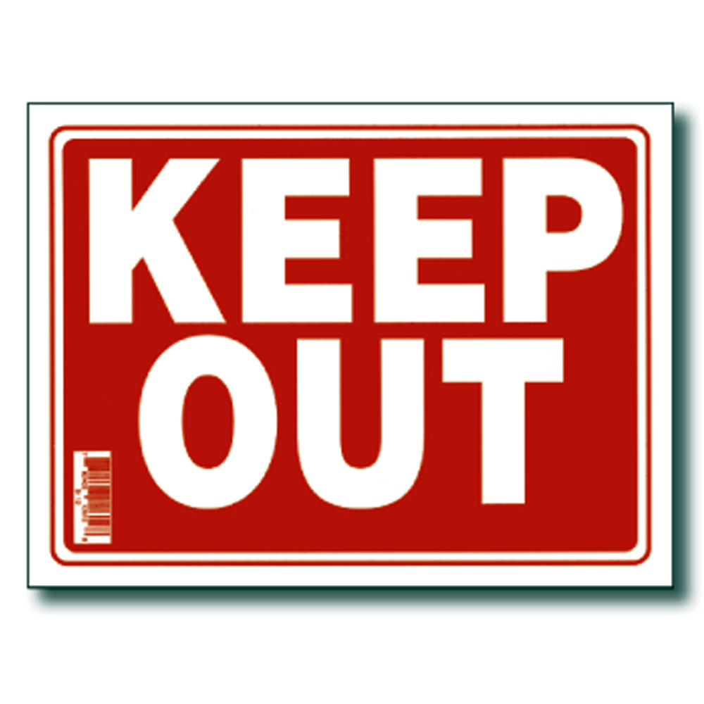 5 Pcs 9 x 12 Inch Red & White Flexible Plastic  » Keep Out  » Sign