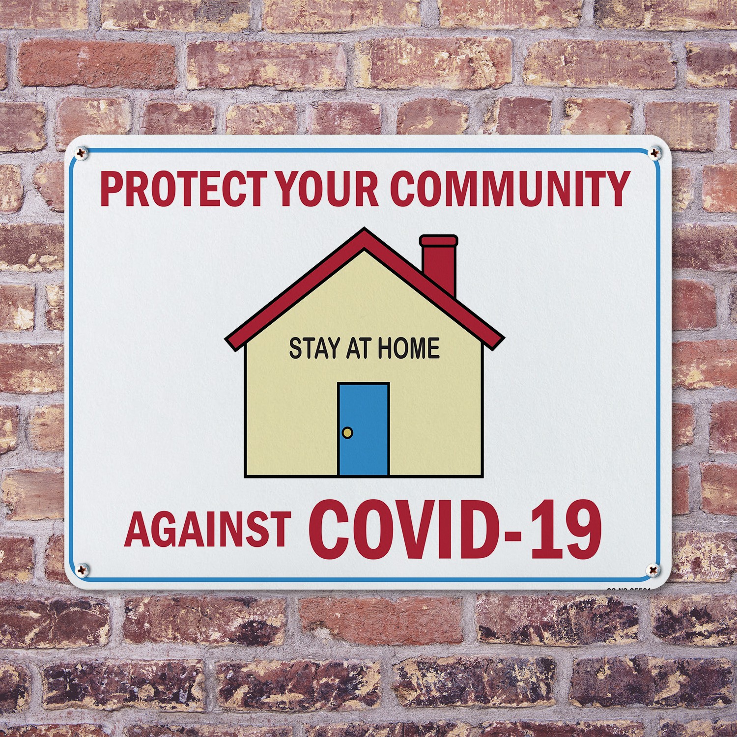 Protect Your Community Against COVID-19 Public Safety Sign, Decal 5 or 10 Pack