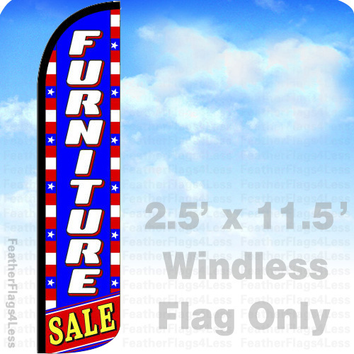 FURNITURE SALE – WINDLESS Swooper Flag Feather Banner Sign 11.5&prime; – Patriotic bz