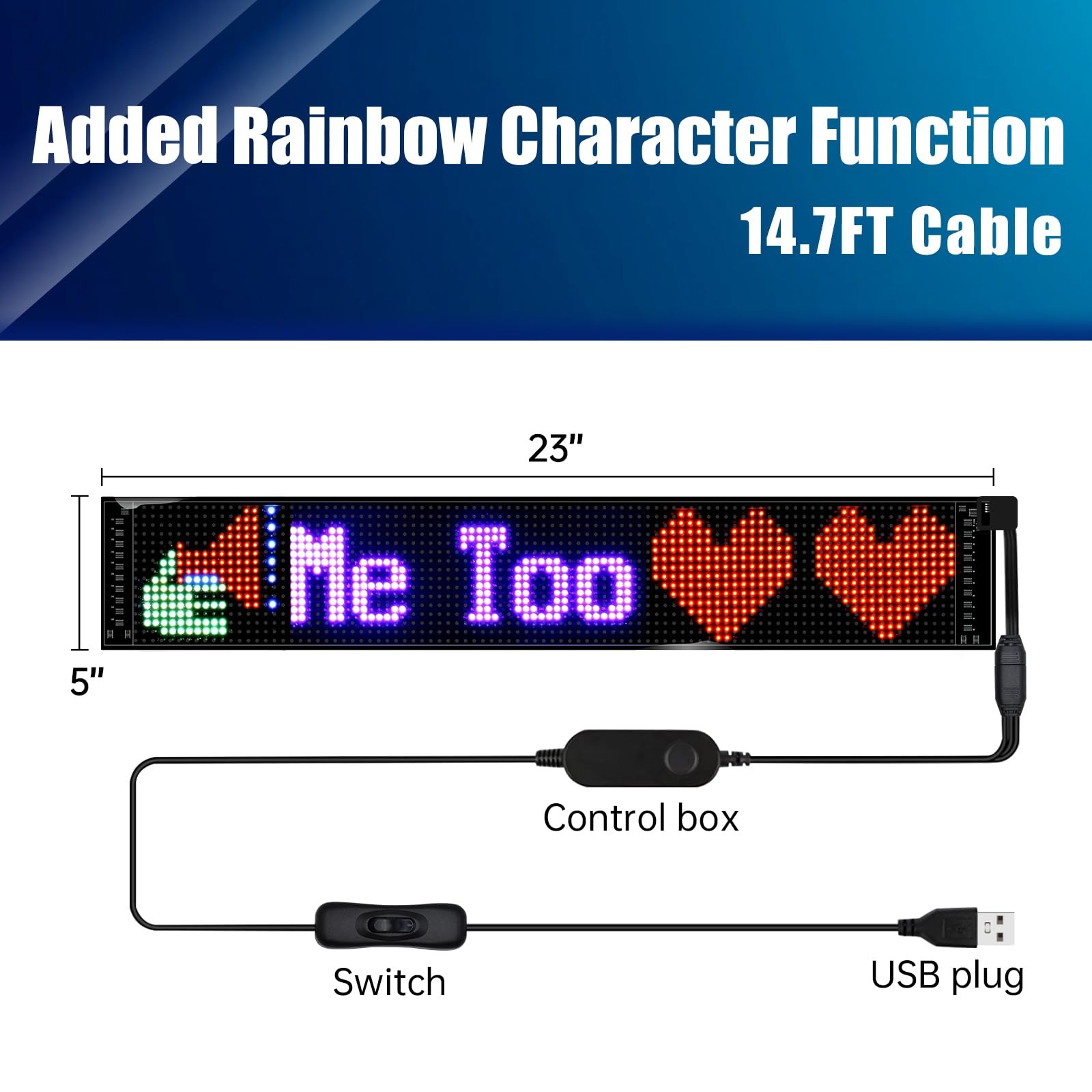 Programmable LED Signs,Flexible Scrolling LED Display,Bluetooth APP Control,E…