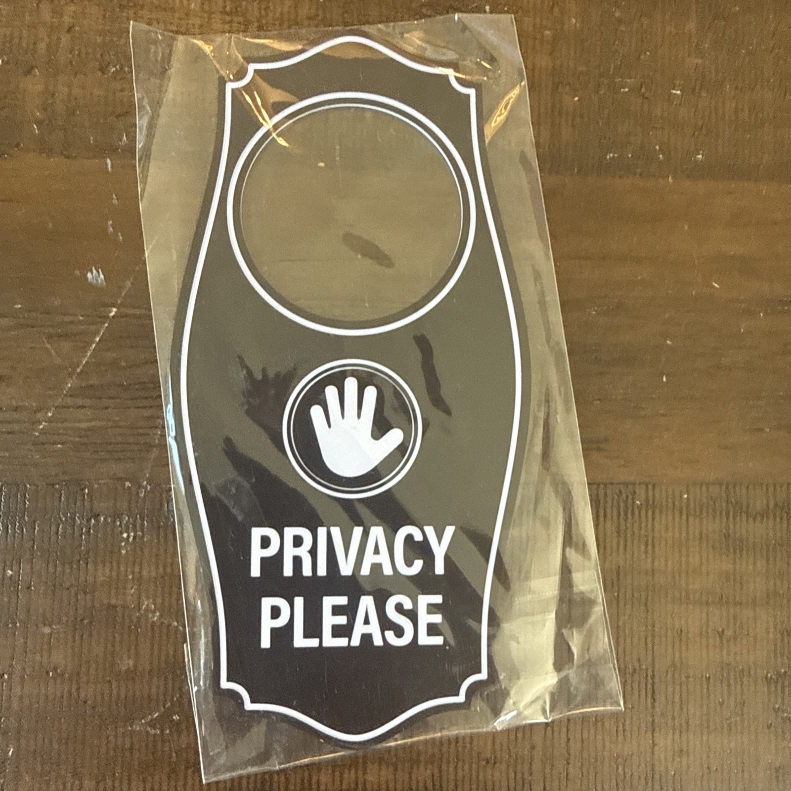 Signs ByLITA Privacy Please Door Hanger – Dark Brown, 4&Prime; x 8&Prime;
