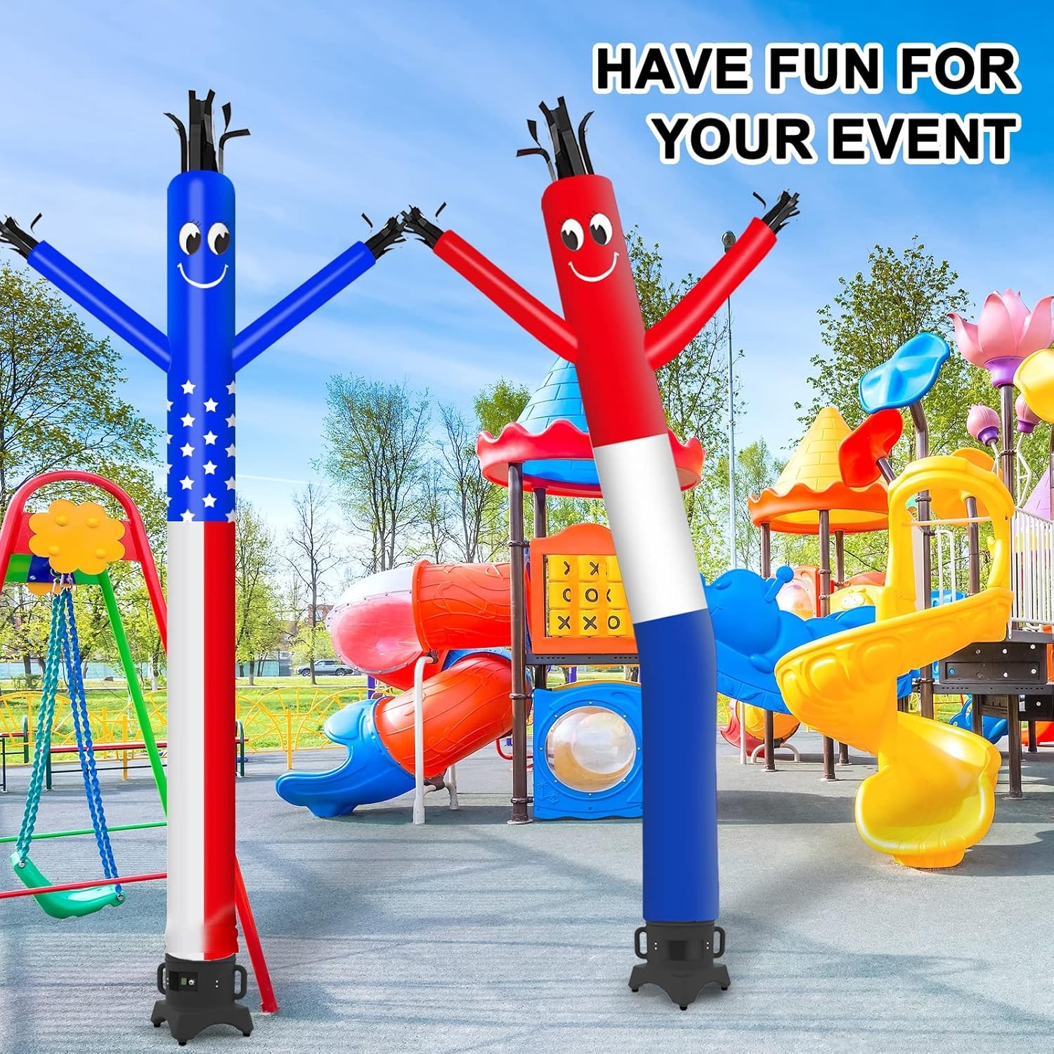 10ft US Flag Inflatable Tube Dancer Waving Man Puppet