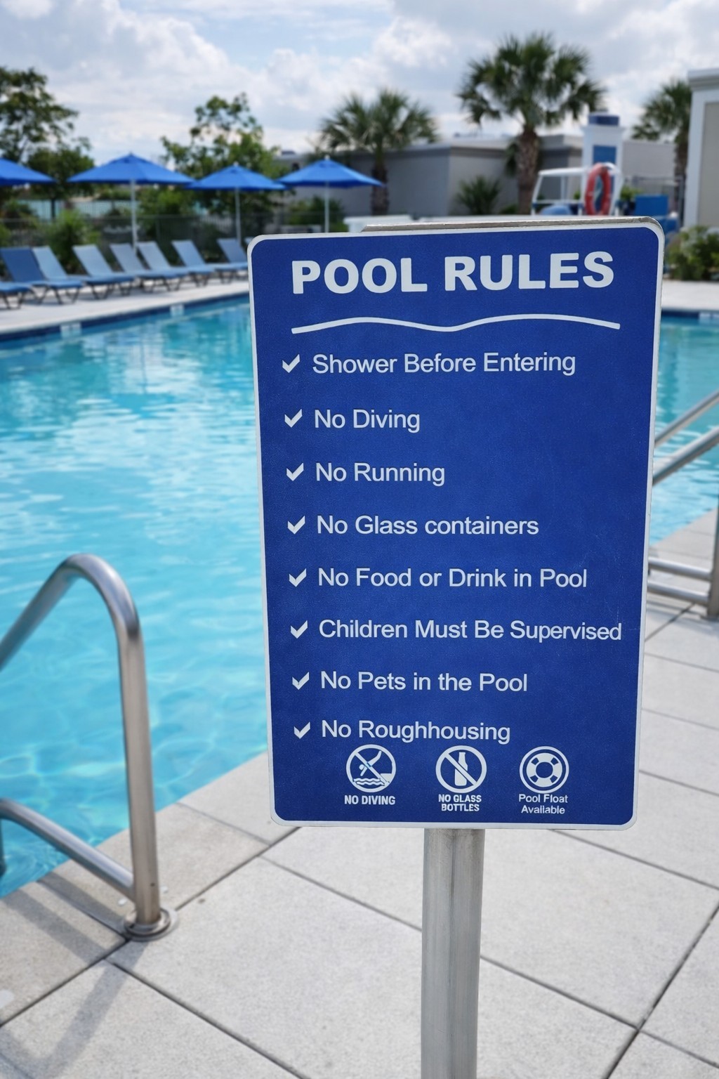 Safety Signs. Pool Safety ColorCore Hdpe, Plastic. , Condo. HOA, Resort
