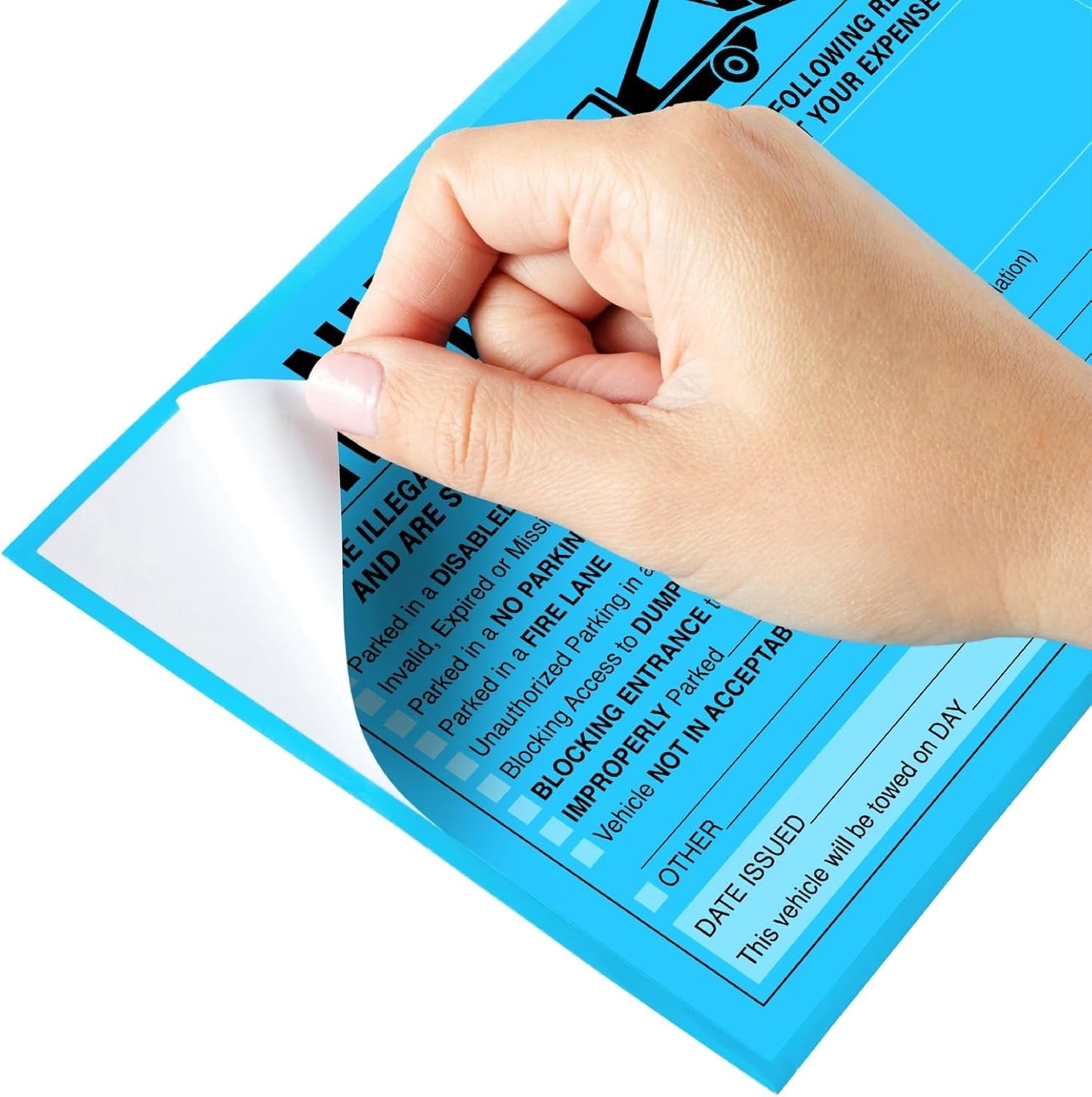 Juvale Tow Stickers for Vehicles – 8 x 5 in, Blue, 50 Pack 8 x 5 Inches, blue