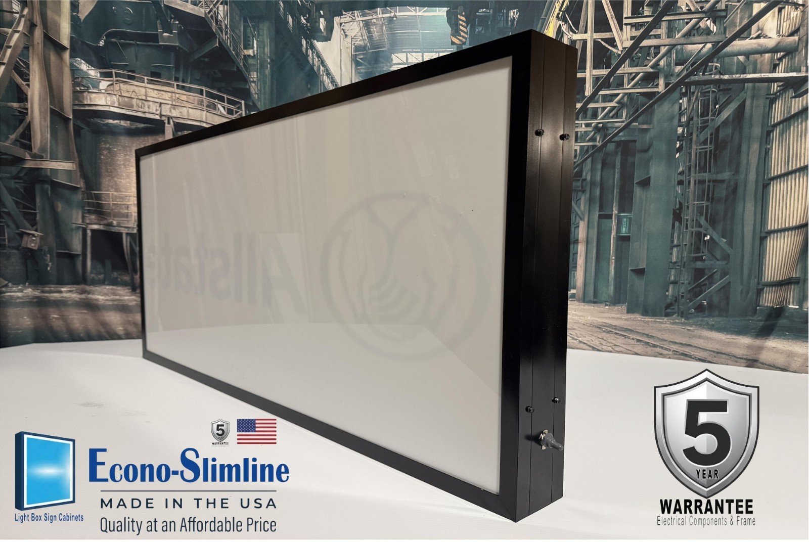 Outdoor Light Box Sign Cabinet Single Side Led Lighting 4&Prime; Profile 4×8