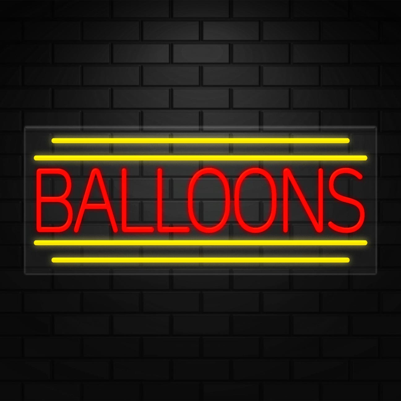 Balloons Neon Sign for Retail Displays | LED Flex Neon | 32&Prime;W x 13&Prime;H x 1&Prime;D