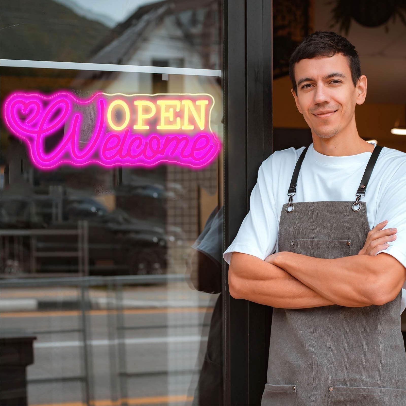 LED Neon Open Sign ,17&Prime; Light Bright for Restaurant Bar Store Shop Market