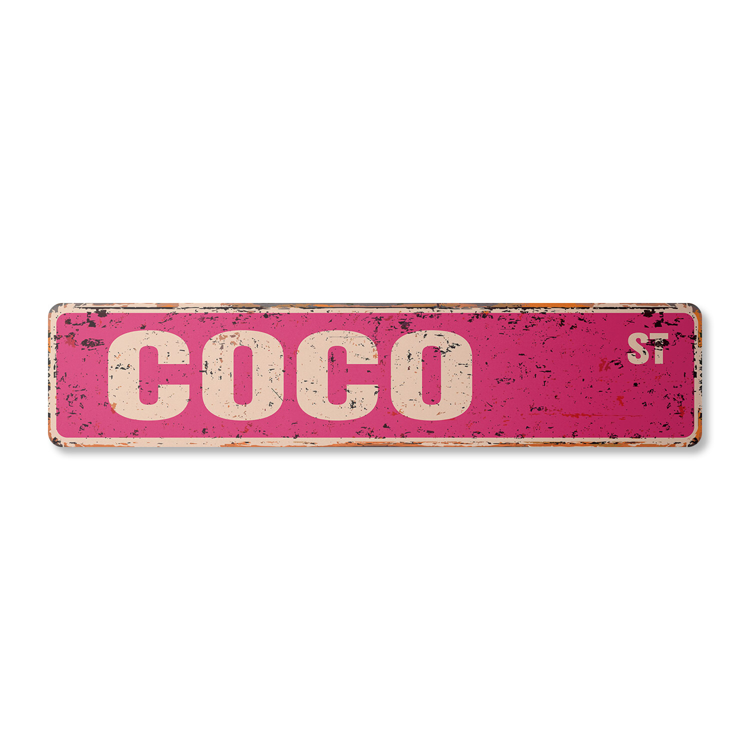 COCO Vintage Street Sign Childrens Name Room Metal Sign