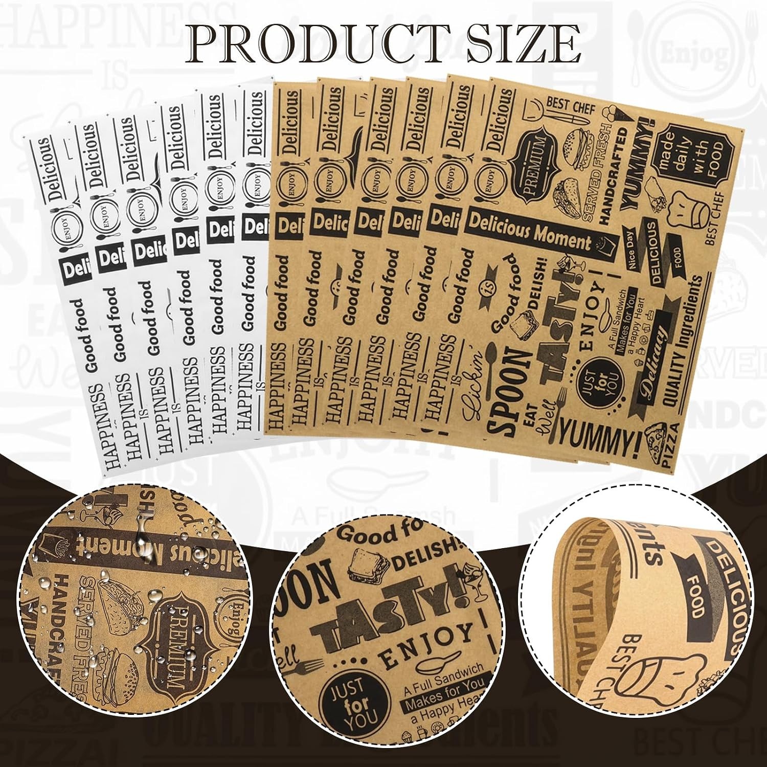 300 PCS Deli Paper Sheets, 8 x 10 Inch Greaseproof Deli Wrapping Sheets Basket