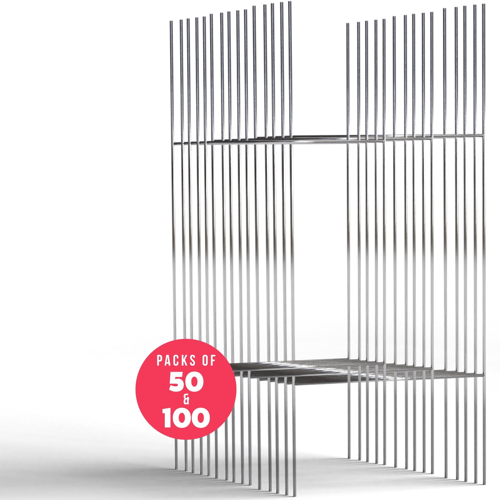 100 Pack 10&Prime;x24&Prime; H-Frame Yard Sign Stakes – Heavy Duty 9-Gauge Galvanized Ste…