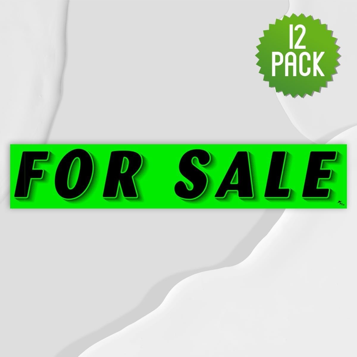 12 Pack For Sale Windshield Stickers Green Vinyl Auto Dealer Window Signs USANew