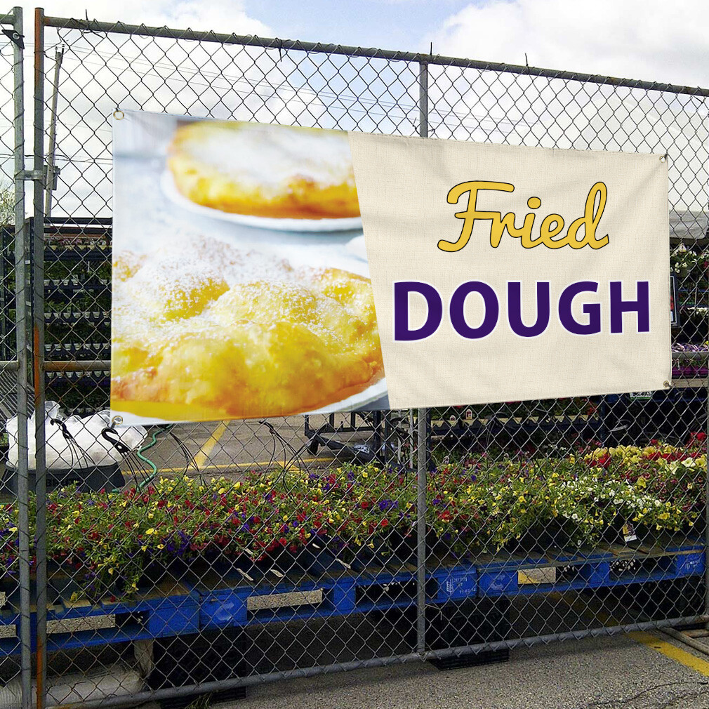 Vinyl Banner Multiple Sizes Fried Dough Outdoor Advertising Printing B Outdoor