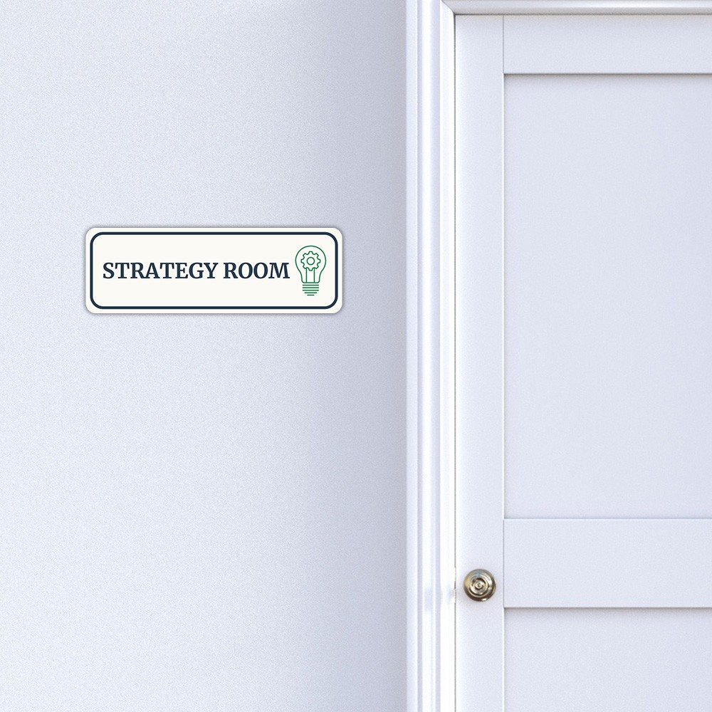 Standard Plus Strategy Room Wall or Door Sign | Office Room Directions