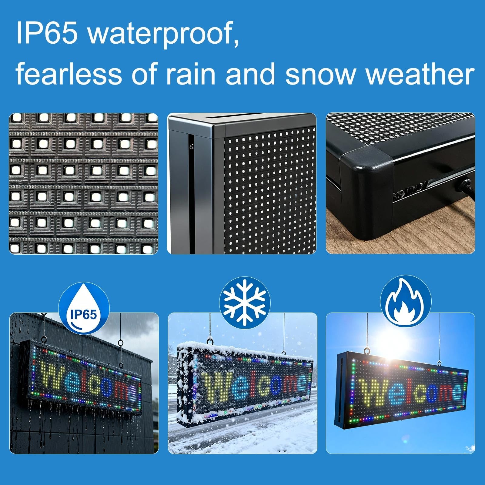 ZONTRONCM P10(40&Prime; * 14&Prime;) Outdoor Programmable Scrolling Led Sign Digital For …