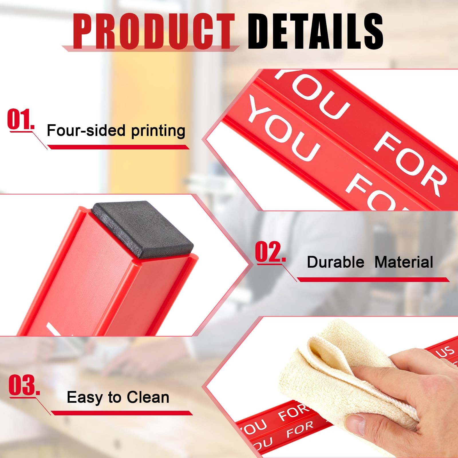 2 Pcs Checkout Lane Divider Red Resin Tabletop Belt Grocery Store Supermarket
