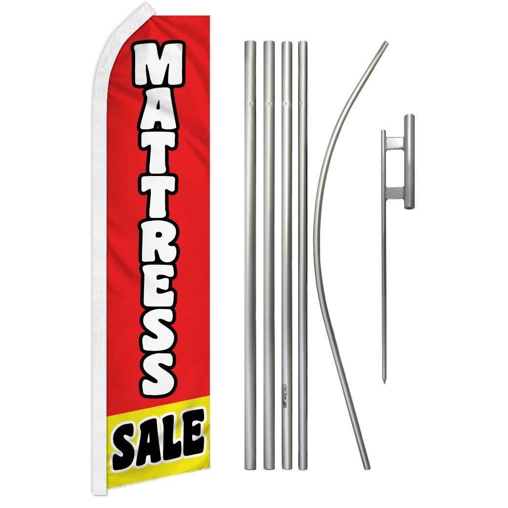 « MATTRESS SALE » Advertising Super Flag & Pole Kit