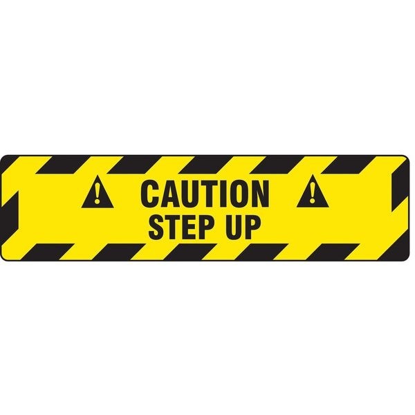 Zoro Select 3Yru8 Floor Sign, 6 In H, 24 In W, Vinyl, Rectangle, 3Yru8, 3Yru8