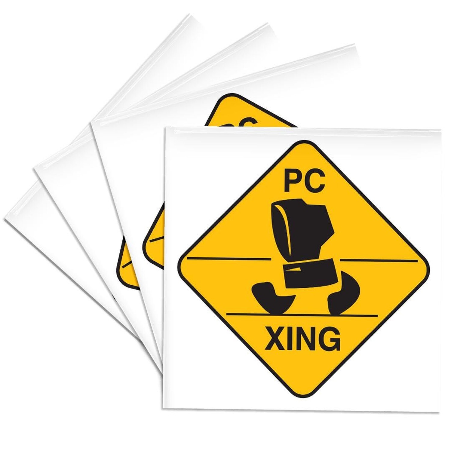 3dRose cst_150117_3 Computer Pc Xing Crossing Funny Geek Sign Design-Ceramic …