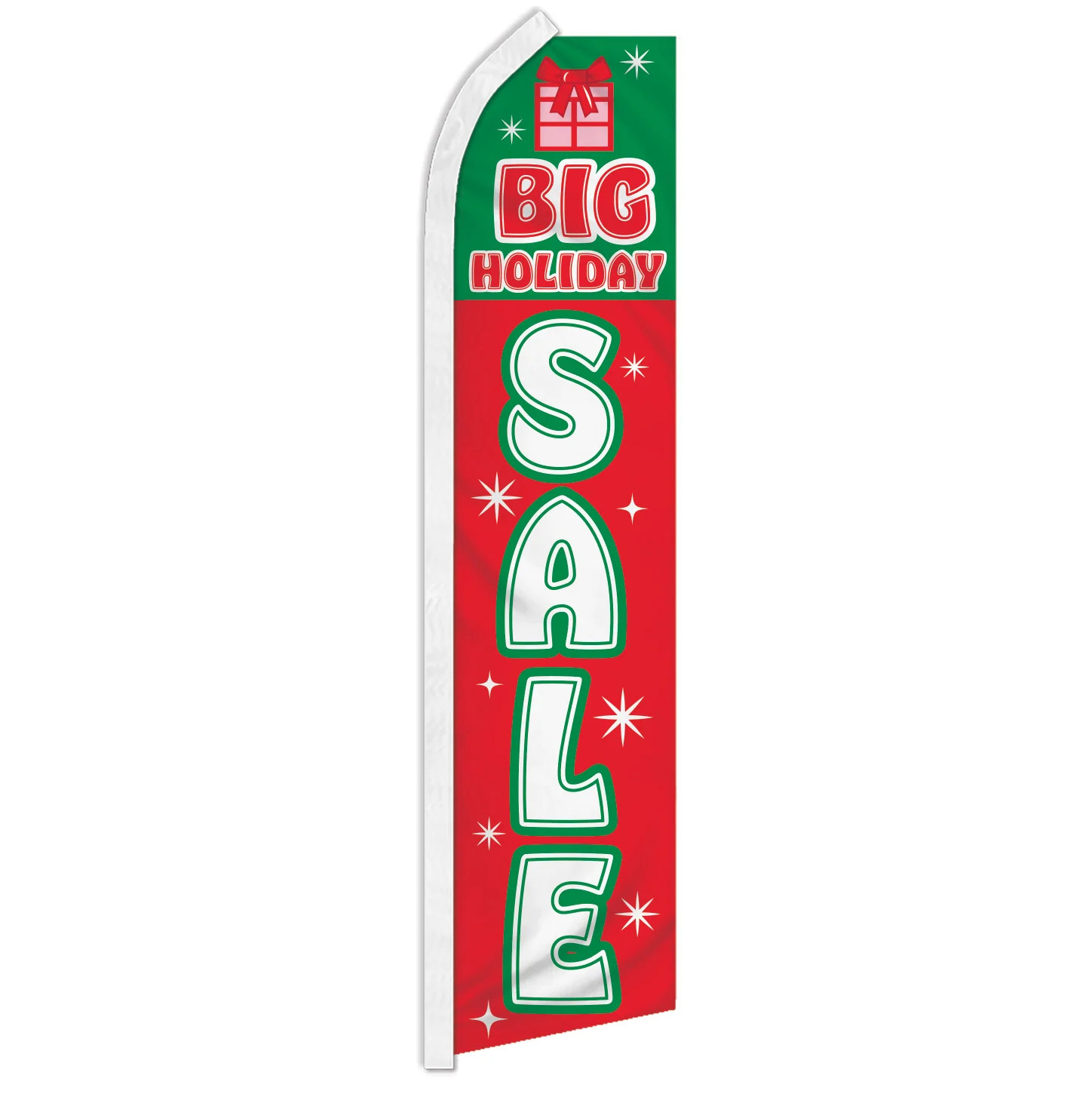 « BIG HOLIDAY SALE » advertising super flag swooper banner business sign clearance