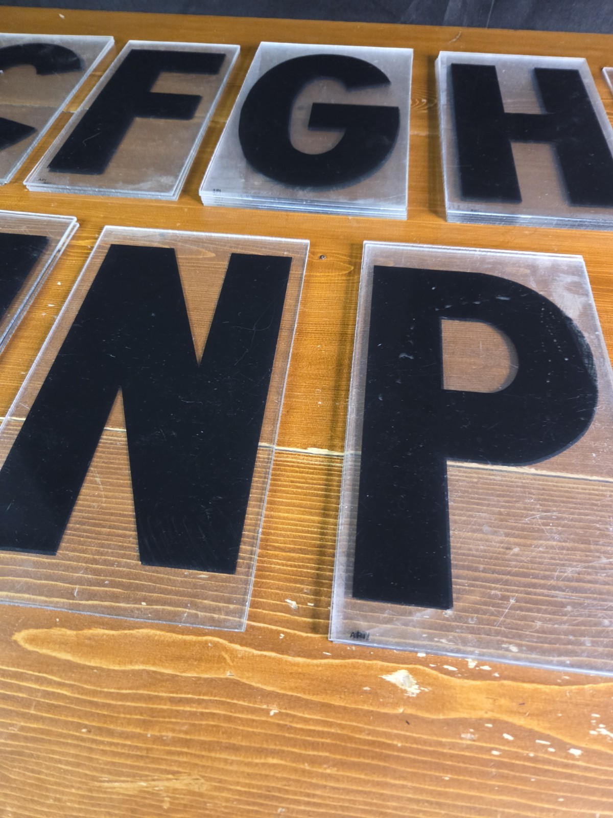 38 Vintage Plastic 9&Prime; Marquee Mixed Letters For Outdoor Sign Black Used