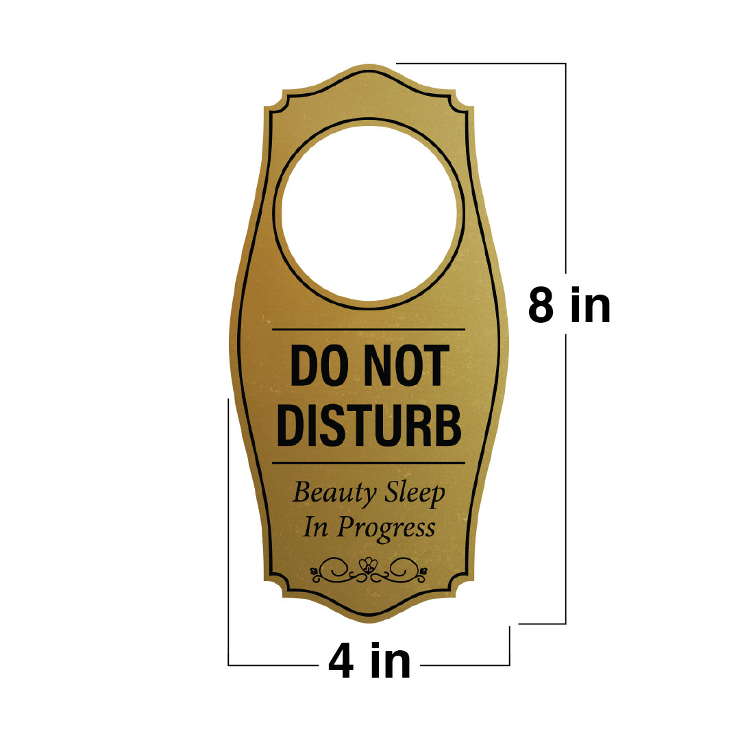 Signs ByLITA Do Not Disturb. Beauty Sleep In Progress Door Hanger