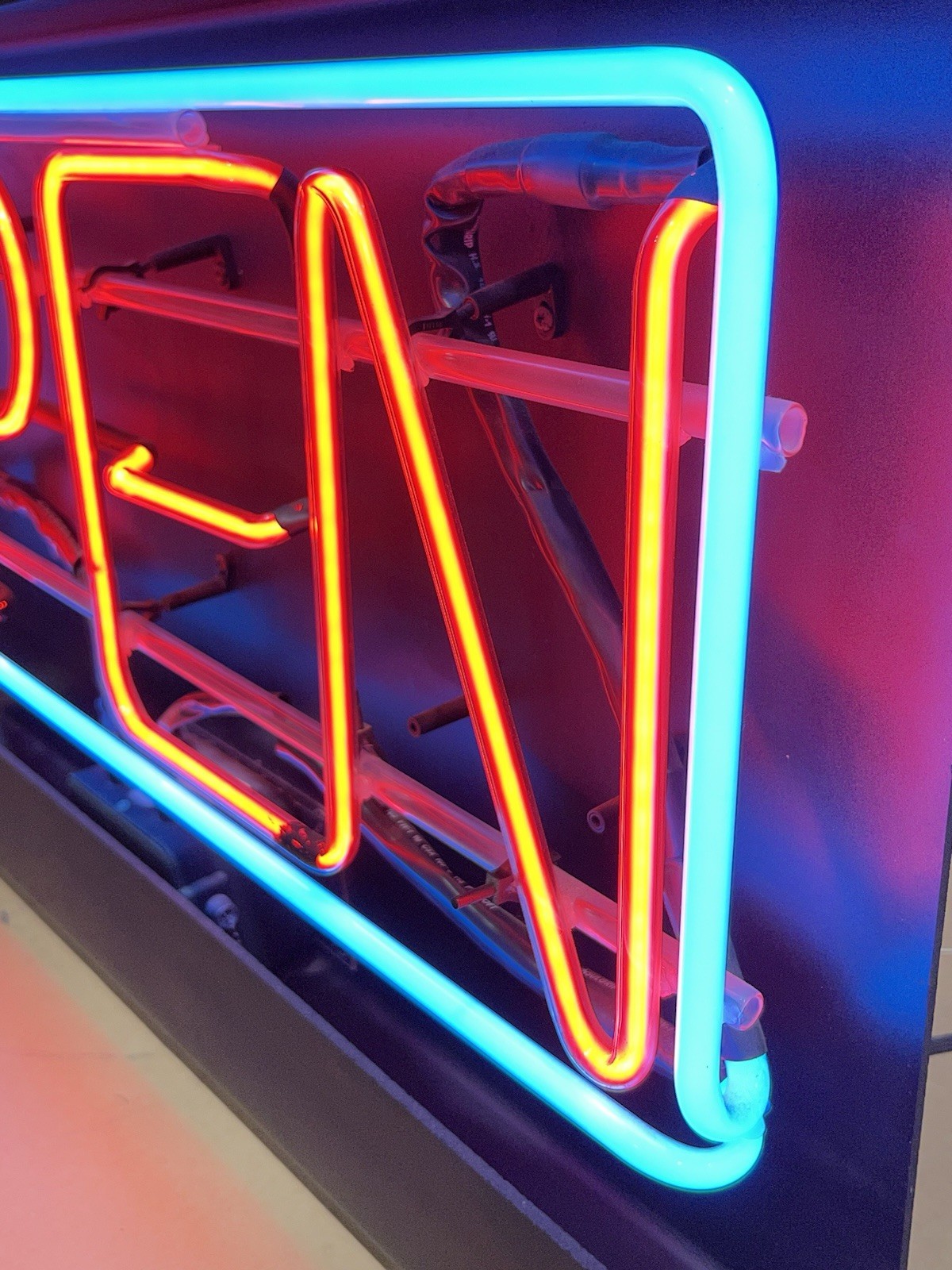 Fallon Real Neon Open Sign 33” x 19.5” Business Bar Restaurant Window Vintage