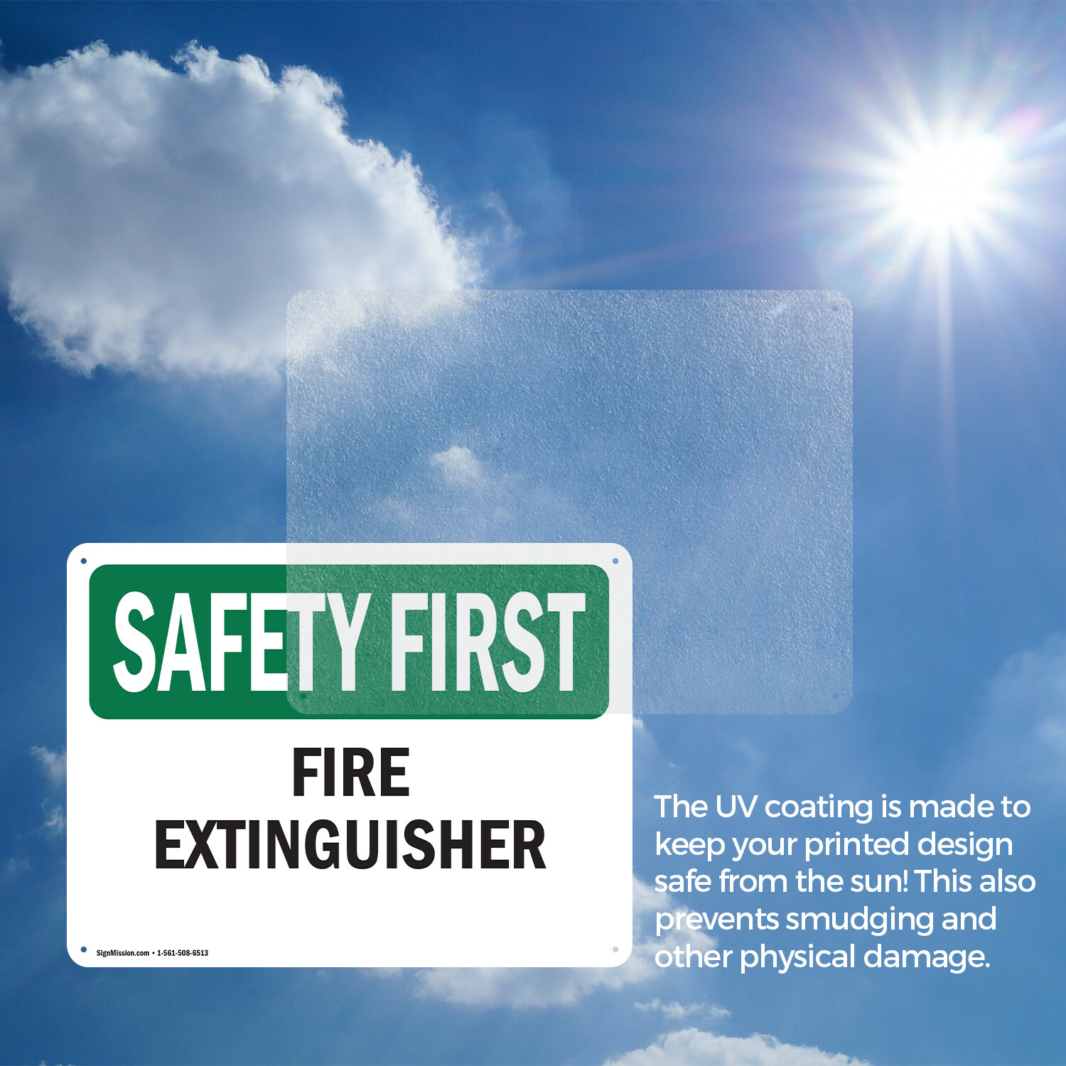 (2 Pack) Fire Extinguisher OSHA Safety First Sign Decal Metal Plastic