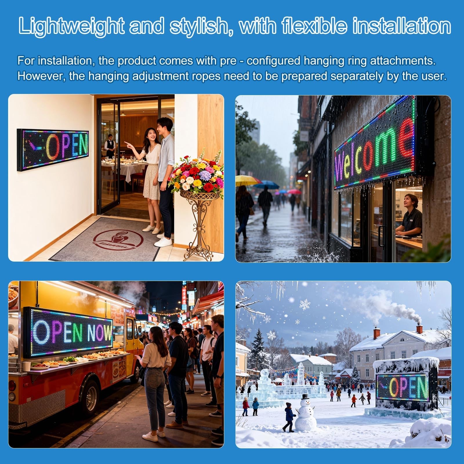 ZONTRONCM P10(40&Prime; * 14&Prime;) Outdoor Programmable Scrolling Led Sign Digital For …