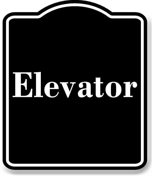 Elevator BLACK Aluminum Composite Sign