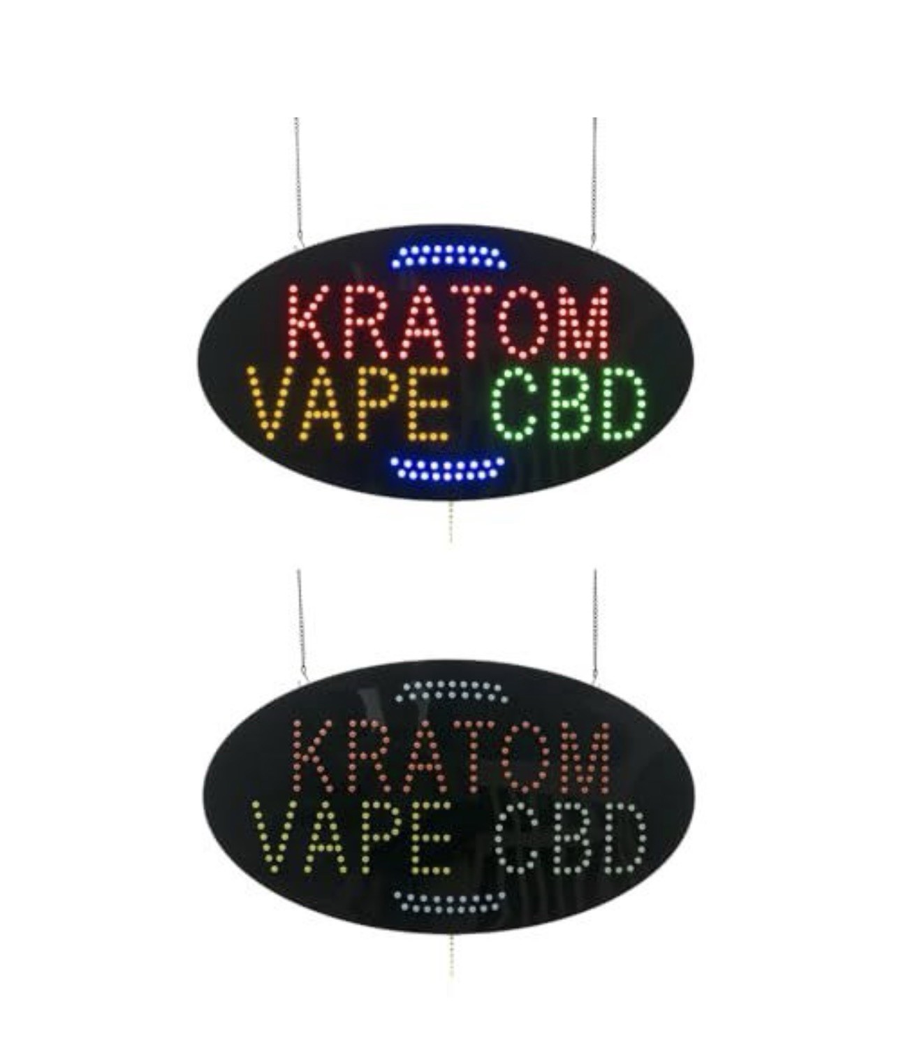 LED Hanging Illuminated Sign Multi-Color Acrylic 27×15&Prime;