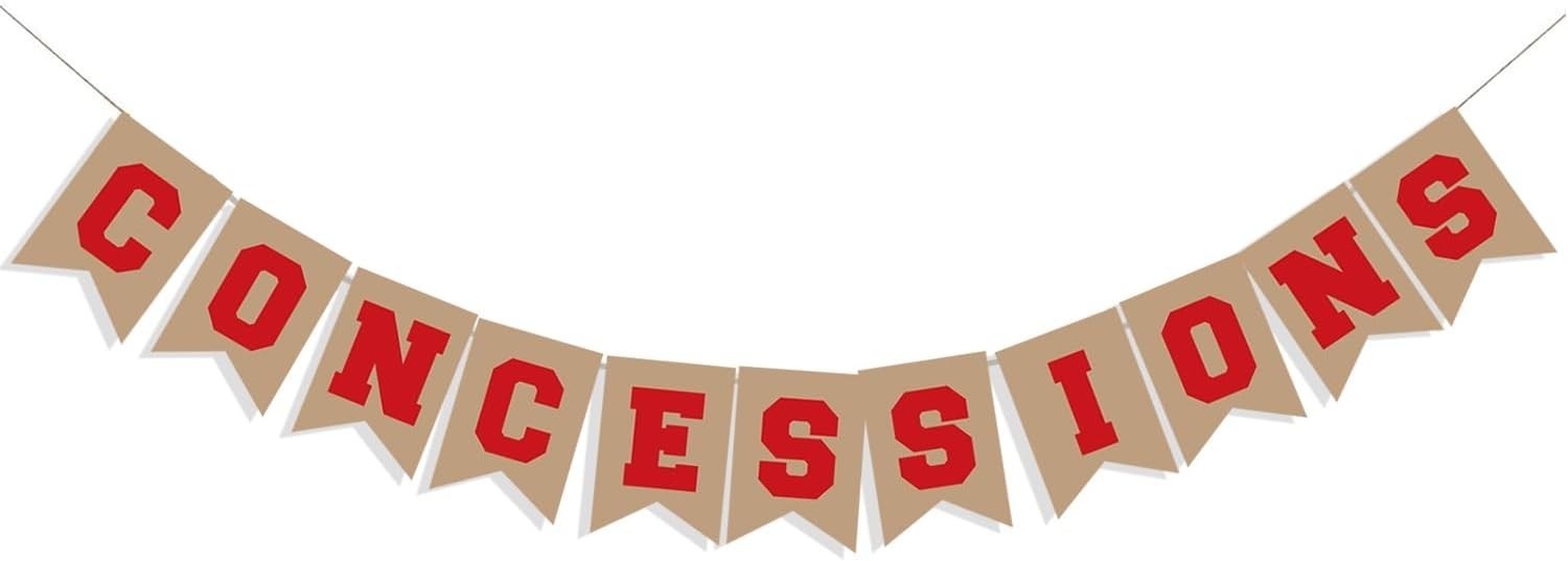 Baseball Party Banner Concession Stand Sign Sports Party Decorations