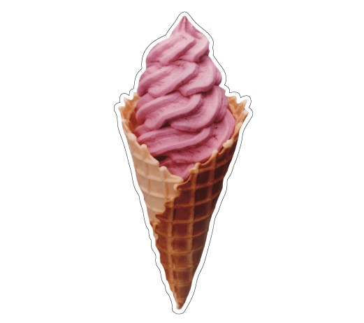 SOFT ICE CREAM WAFFLE CONE Concession Decal cart trailer stand sticker