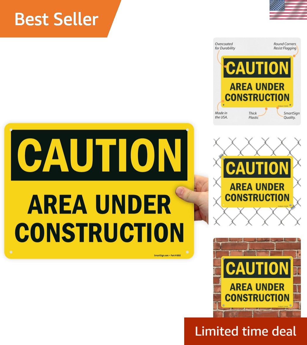 Professional Caution Sign 10×14 – Durable Plastic for Indoor/Outdoor Use