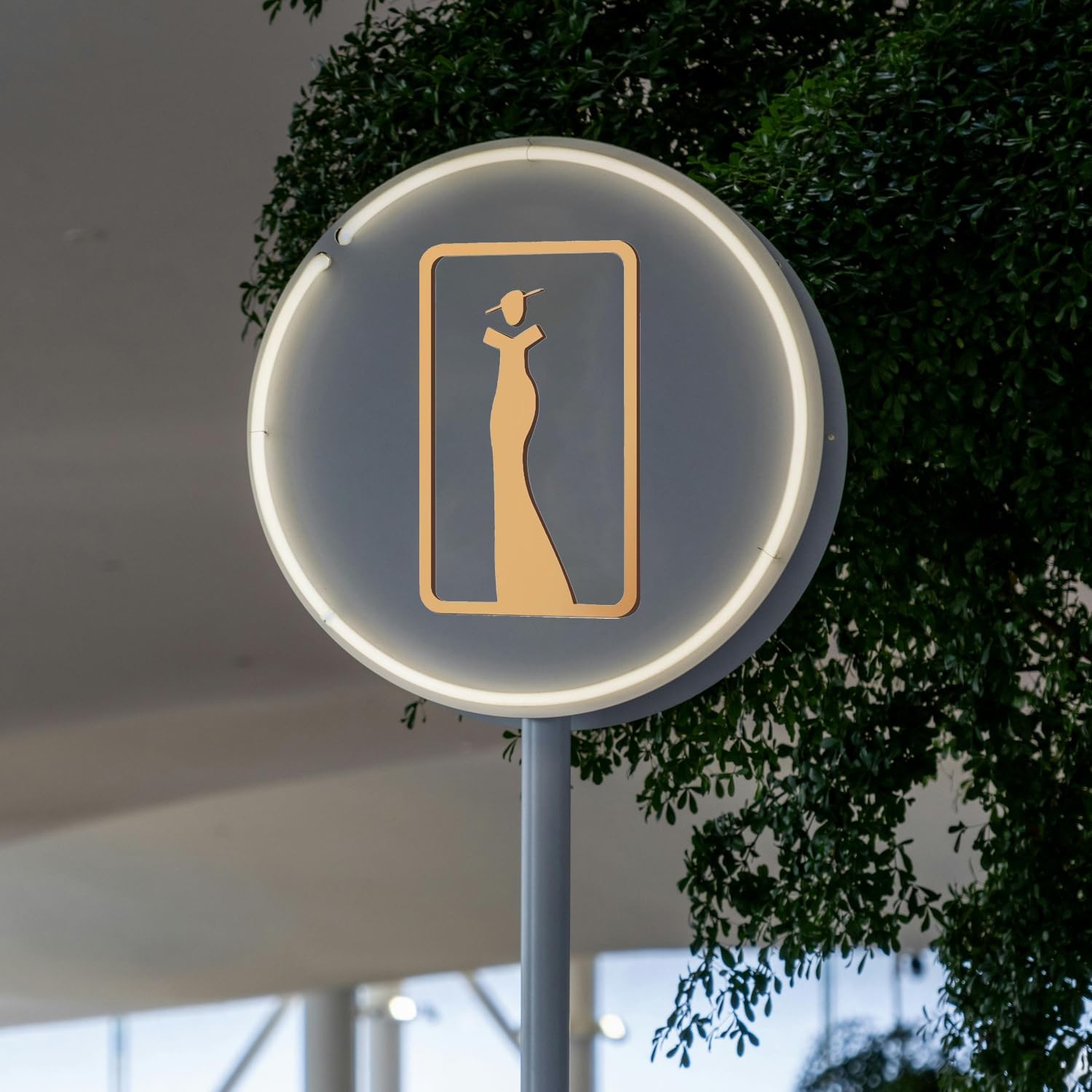 2 PCS Bathroom Gender Restroom Signs Double Sided Tape 7.8×4.3 Inch Markers