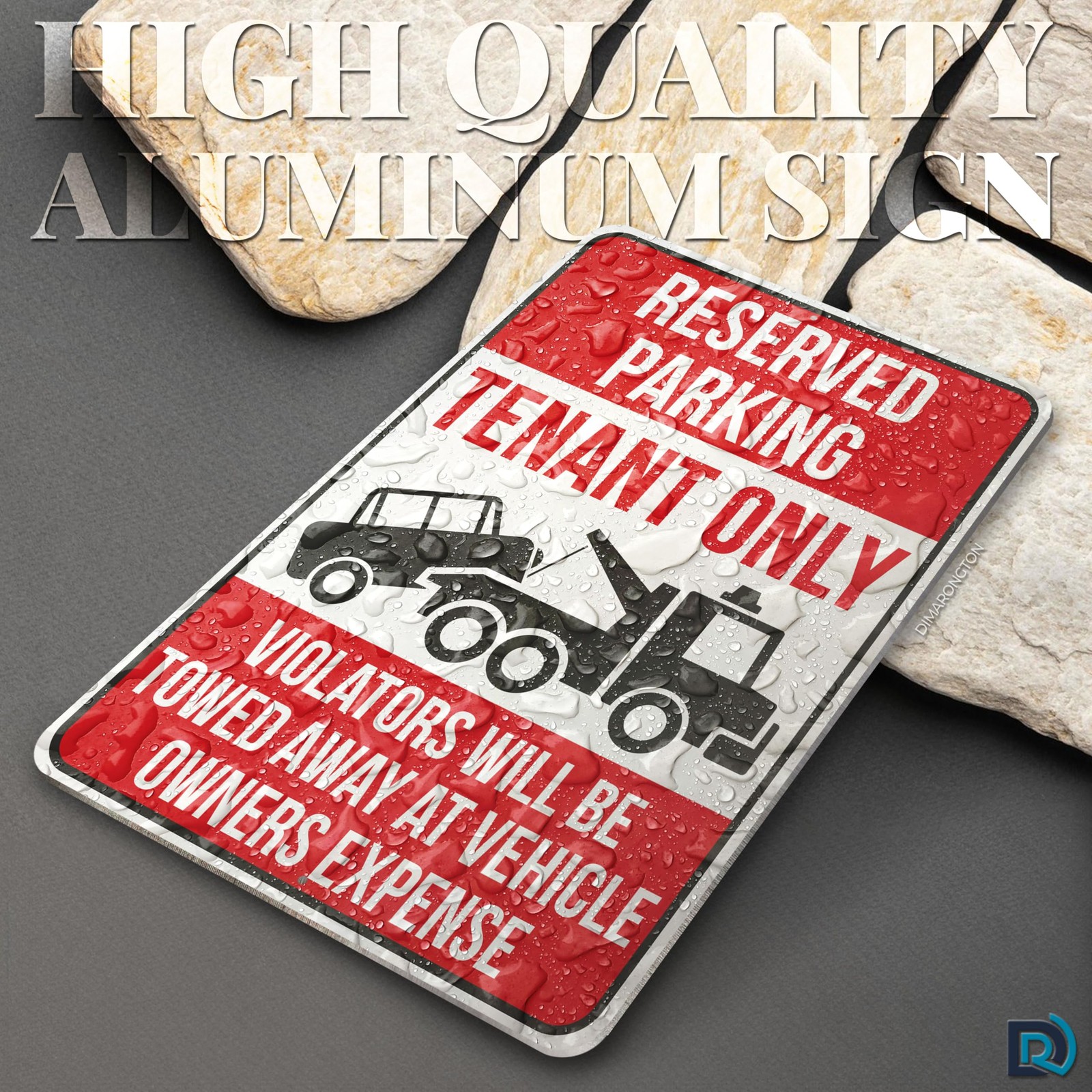 Tenant Parking Only Sign 10×14 Inch Reflective Aluminum Reserved Will Be Towed