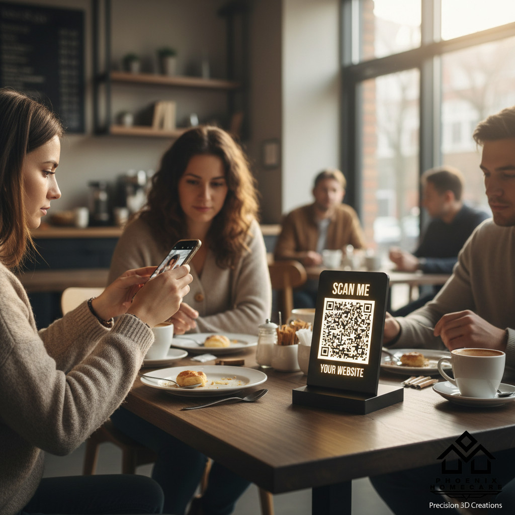 Custom QR Code Sign Stand | Scan to Pay | PayPal Venmo Cash App |Storefront Sign