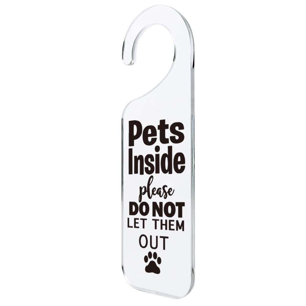 Engraved Acrylic Door Hanger Handle Do Not Disturb Sign Pet Inside Home Decor