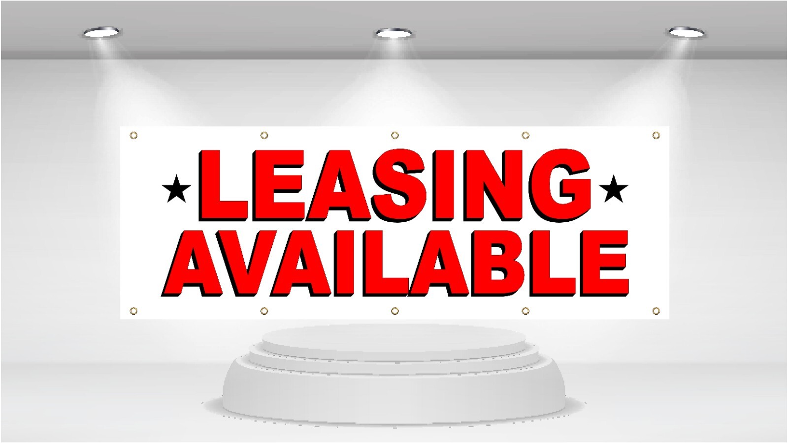 LEASING AVAILABLE – Advertising Vinyl Banner Flag Sign printed in the USA