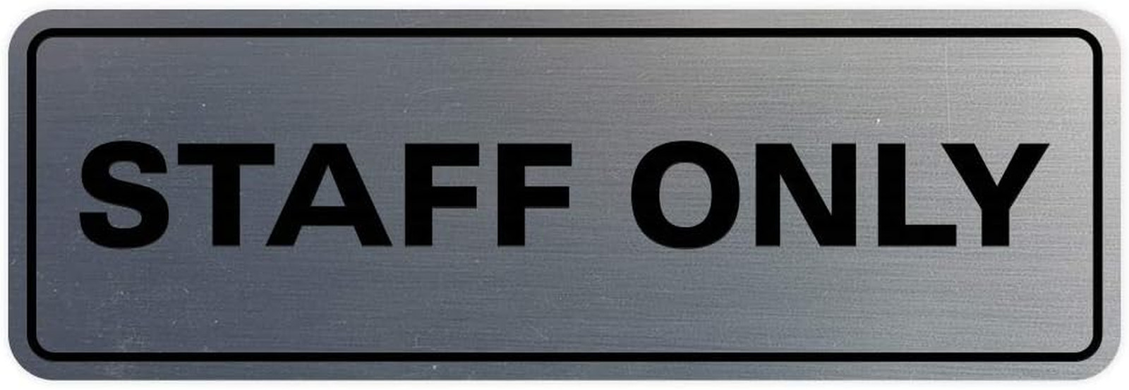 Standard Staff Only Wall or Door Sign | Easy Installation | Office Workplace Sig