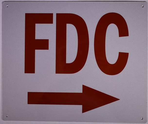 FDC Arrow Right Sign (Aluminium Reflective, White 10×12)–REF24-1027