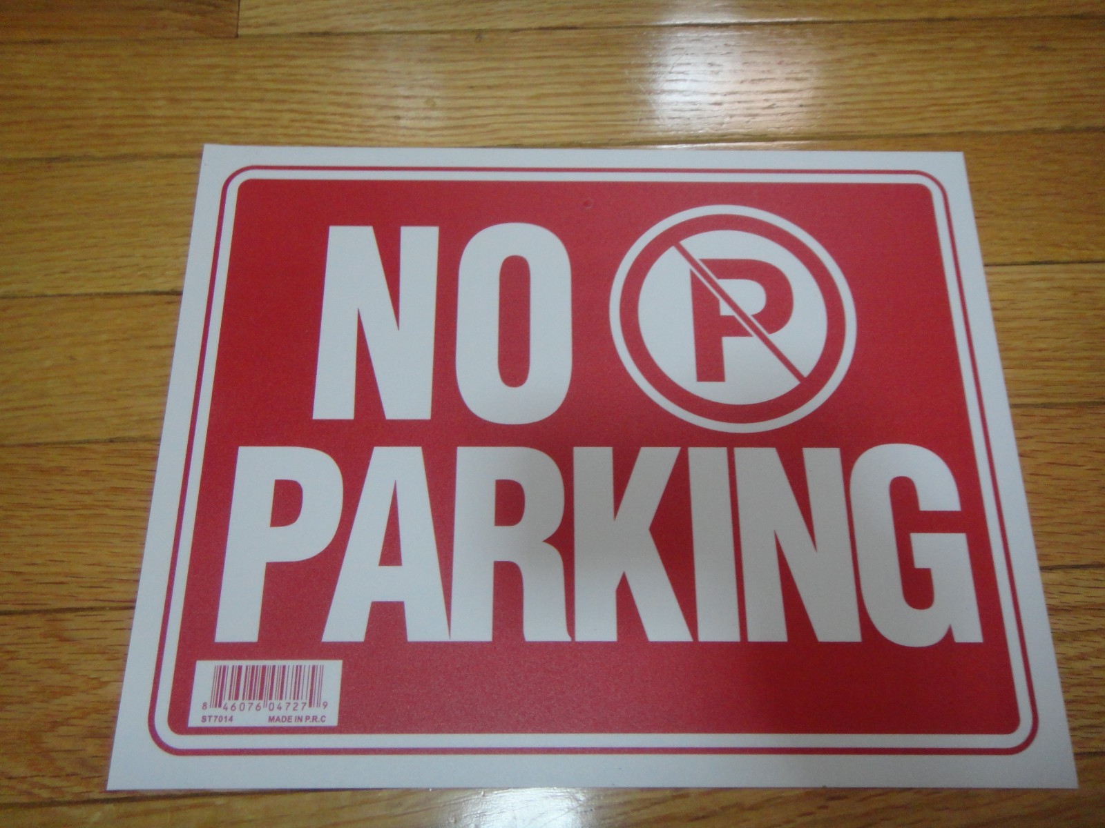 5X- Red & White Flexible Plastic « NO PARKING » Sign 9 x 12 Inch US Seller