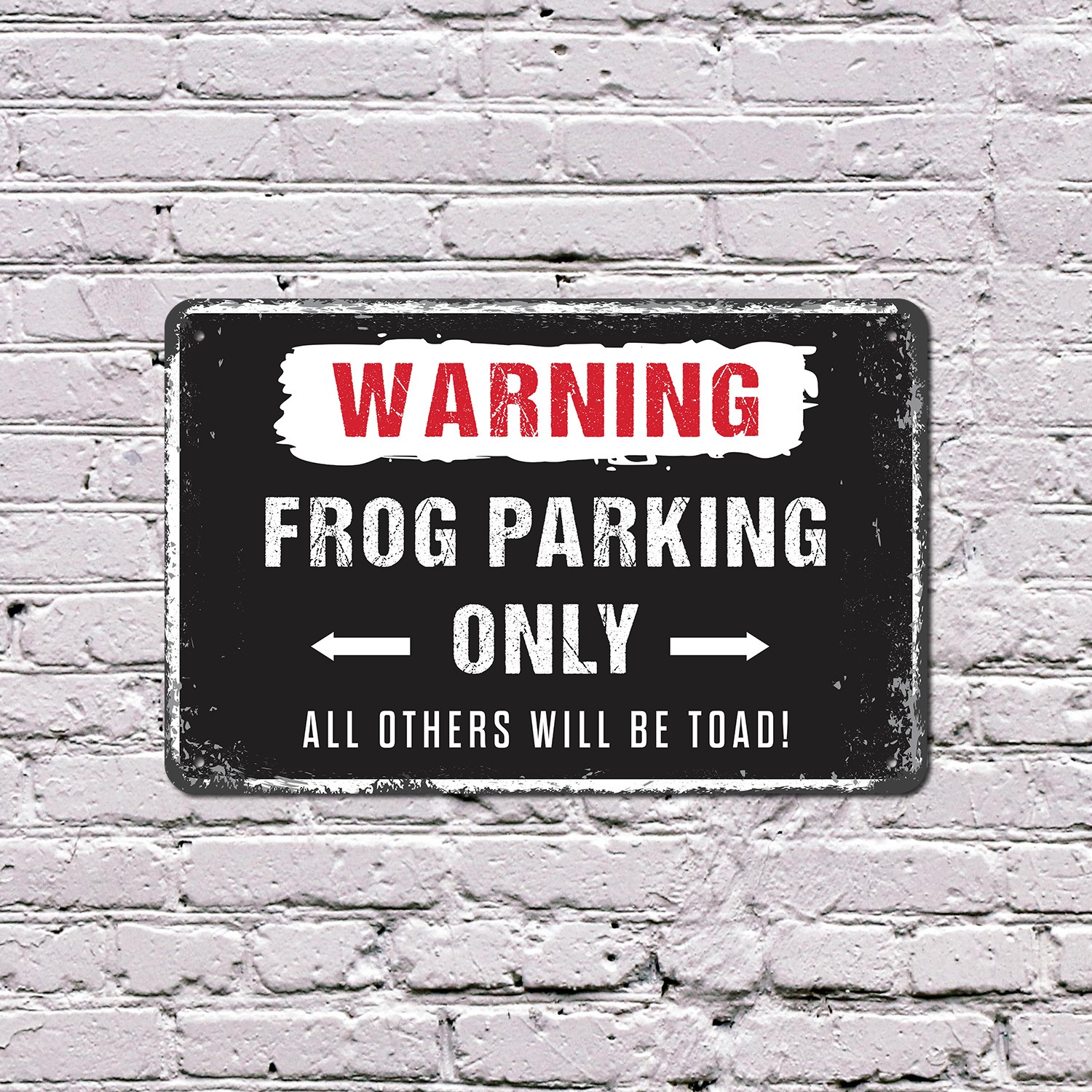 Frog Parking Only All Others Will Be Toad Sign Ribbit Reserved Spot for Gardens